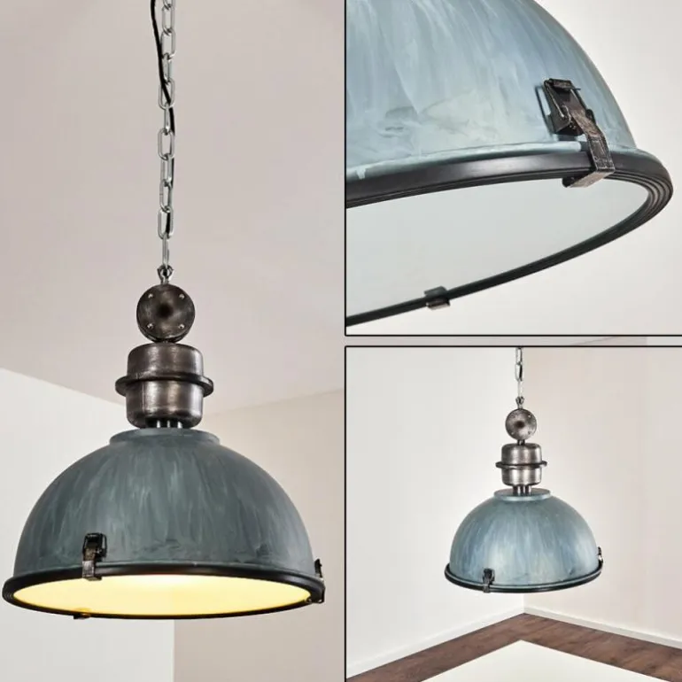 Suspension Ilvy Gris, Argenté, 1 lumière