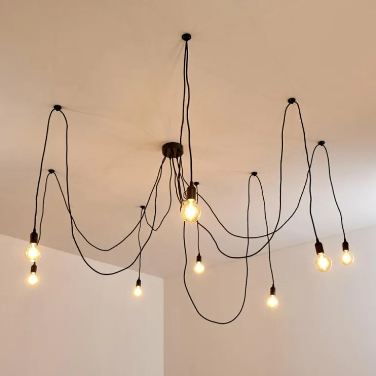 Suspension Imini Noir, 8 lumières