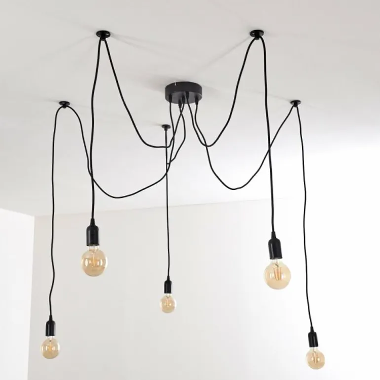 Suspension Imini Noir, 5 lumières