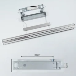 Suspension Inicio LED Nickel mat, 5 lumières