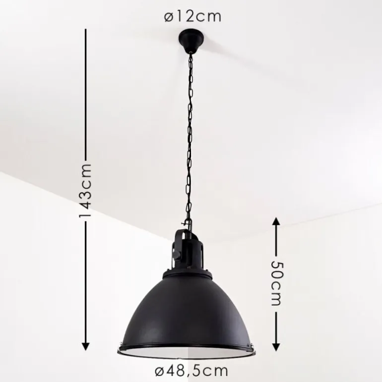 Suspension Jonsered Noir, 1 lumière