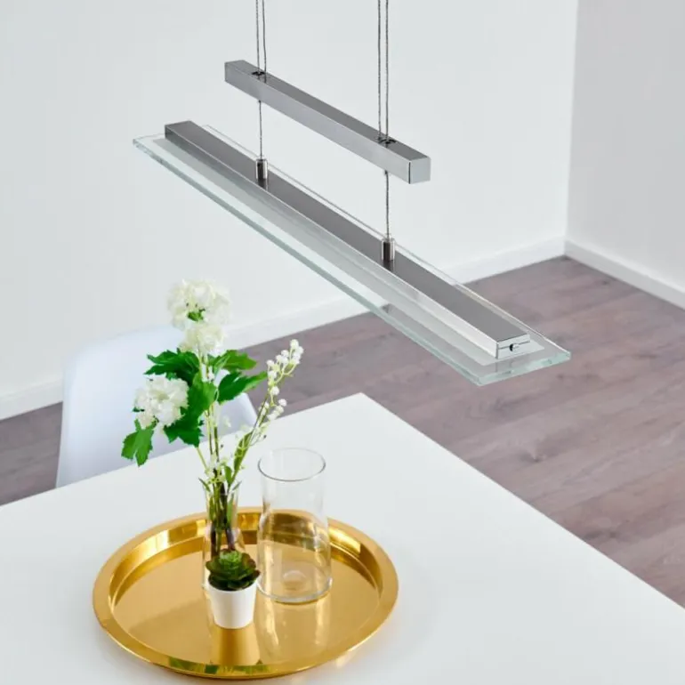 Suspension Junsele LED Nickel mat, 3 lumières