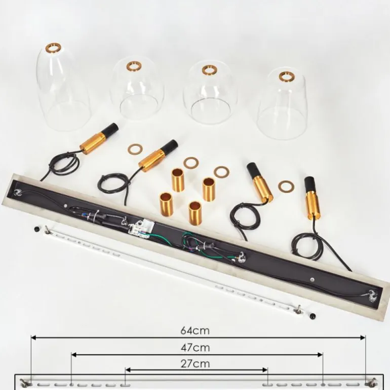 Suspension Kenong Laiton, 4 lumières
