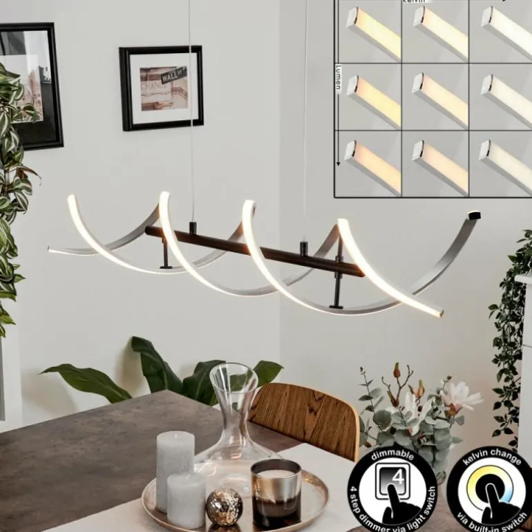 Suspension Khovet LED Noir, 1 lumière