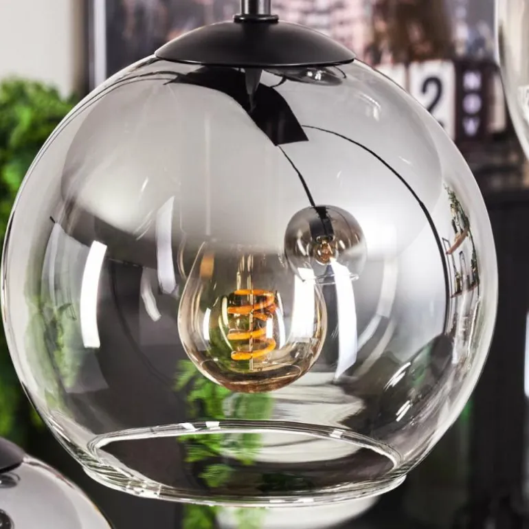 Suspension Koyoto Clair, Fumé, 8 lumières