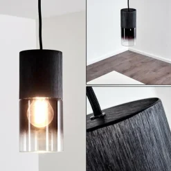 Suspension Kuparuk Noir, 1 lumière