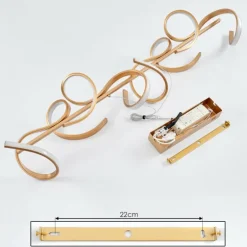 Suspension Lavaca LED Laiton, 4 lumières