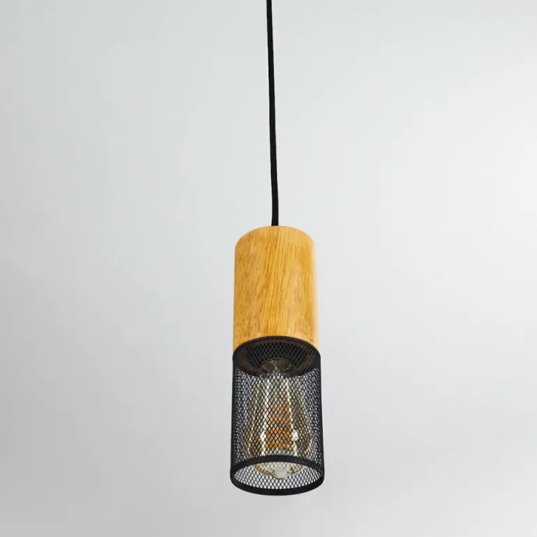Suspension Lengalau Noir, 1 lumière