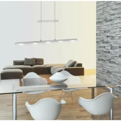 Suspension Leuchten-Direkt NELE LED Acier inoxydable, 5 lumières