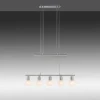 Suspension Leuchten-Direkt BENEDIKT Acier brossé, 5 lumières
