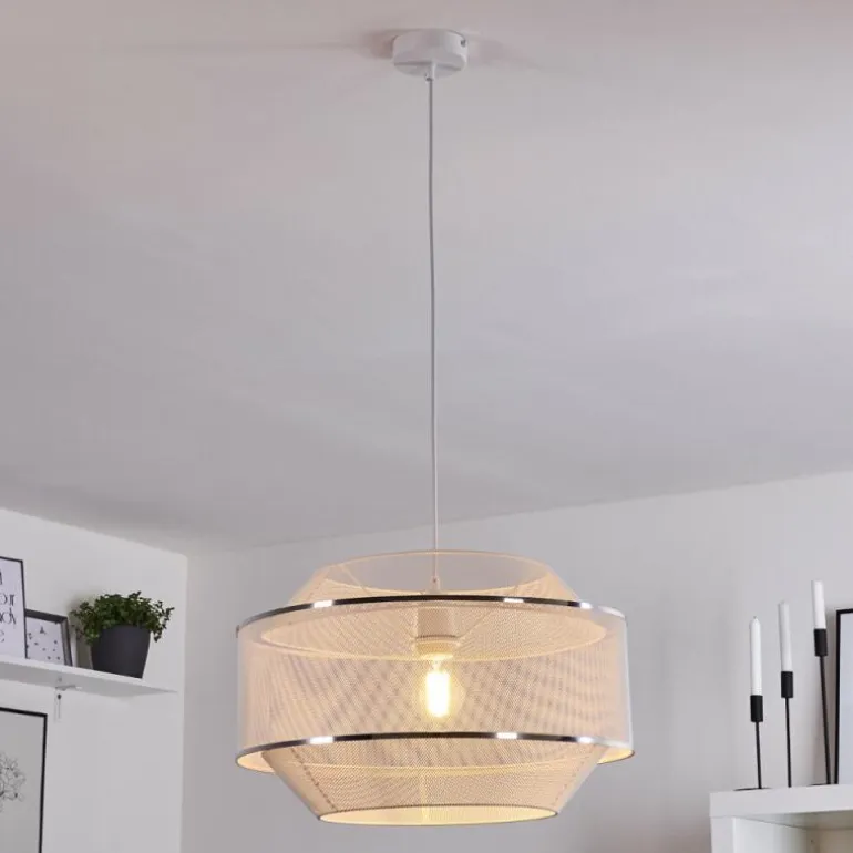 Suspension Limassol Blanc, 1 lumière