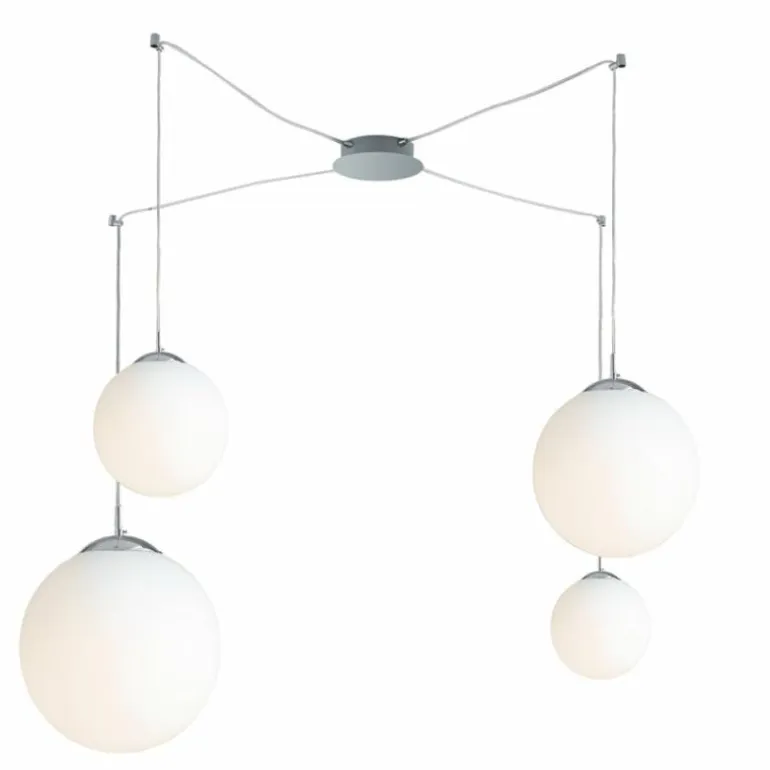 Suspension Luce-Design City Chrome, 4 lumières