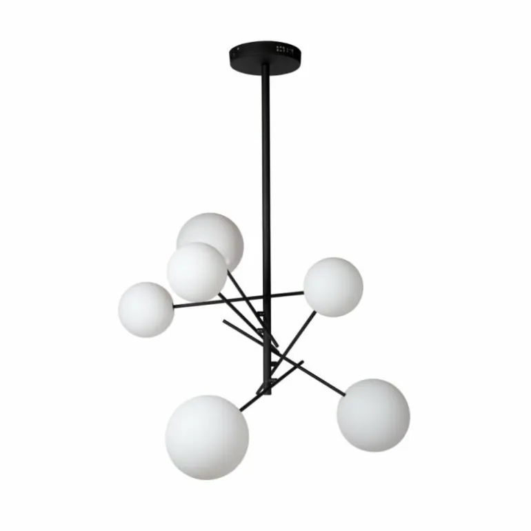 Suspension Lucide ALARA LED Noir, 6 lumières