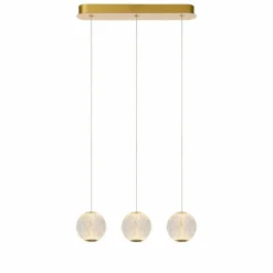 Suspension Lucide CINTRA LED Or, 3 lumières
