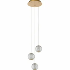 Suspension Lucide CINTRA LED Or, 3 lumières