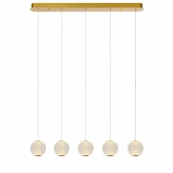 Suspension Lucide CINTRA LED Or, 5 lumières
