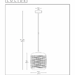 Suspension Lucide ERYN Chrome, 1 lumière