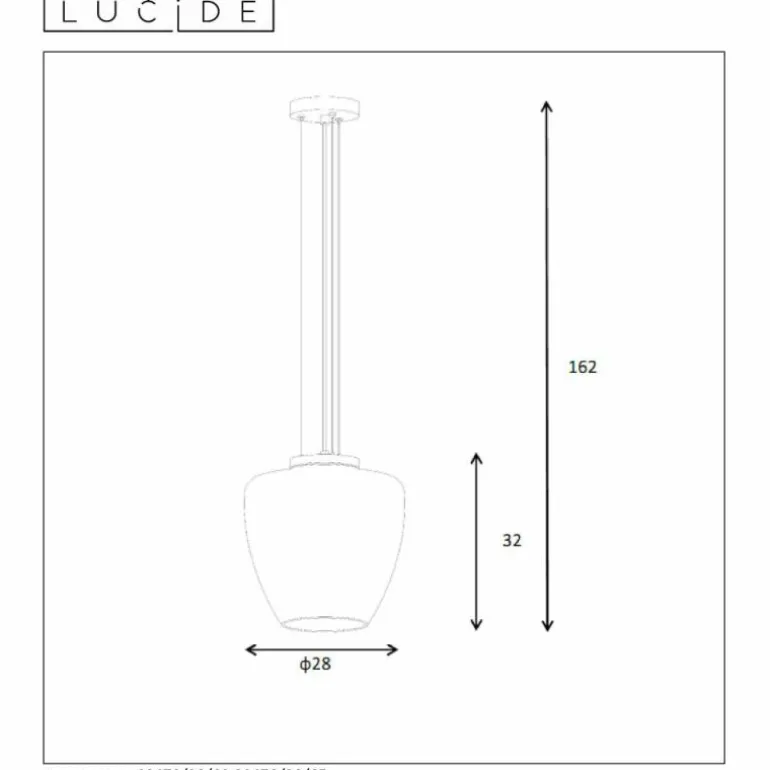 Suspension Lucide FLORIEN Orange, 1 lumière