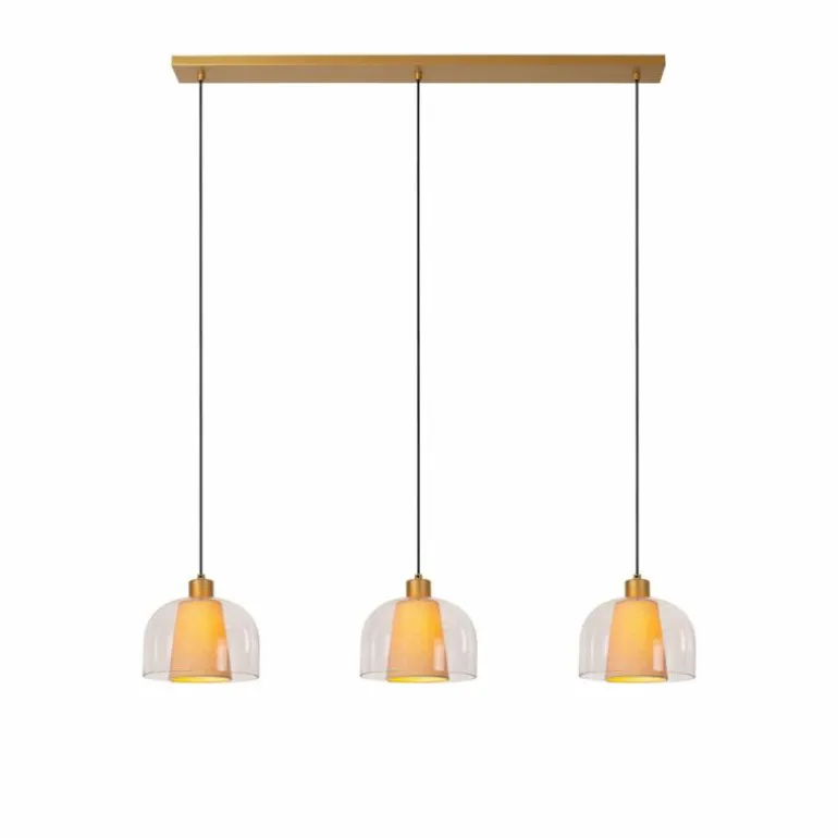 Suspension Lucide GUNHILD Or, Laiton, 3 lumières
