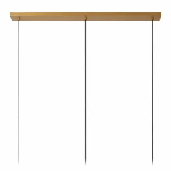 Suspension Lucide GUNHILD Or, Laiton, 3 lumières