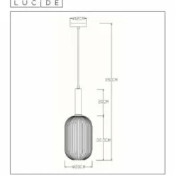 Suspension Lucide MALOTO Or, 1 lumière