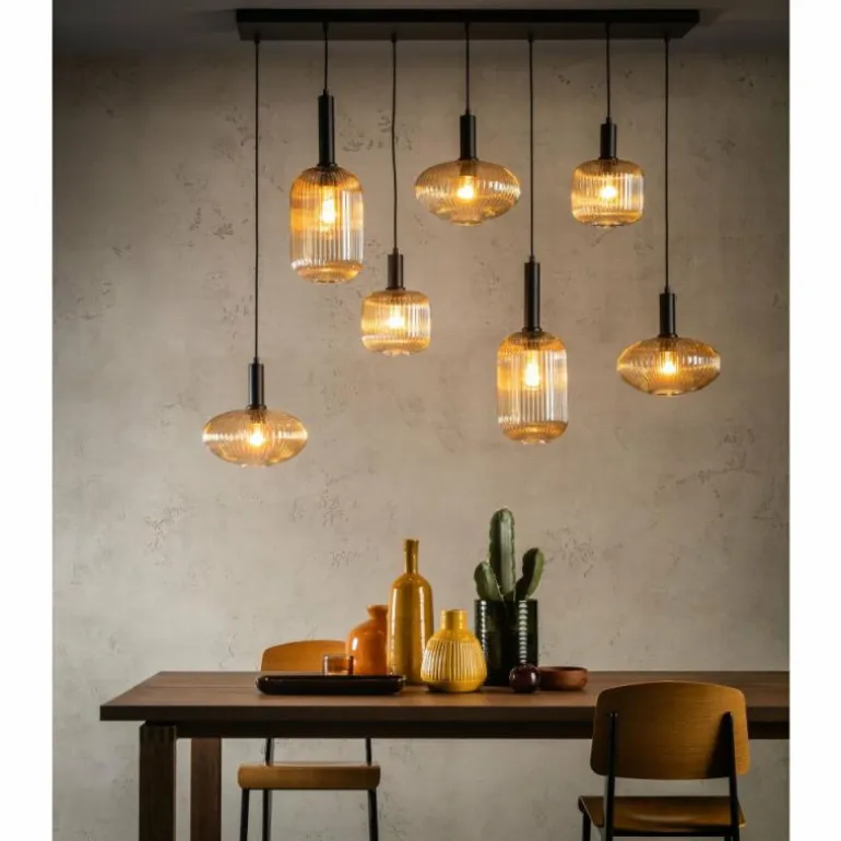 Suspension Lucide MALOTO Noir, 7 lumières