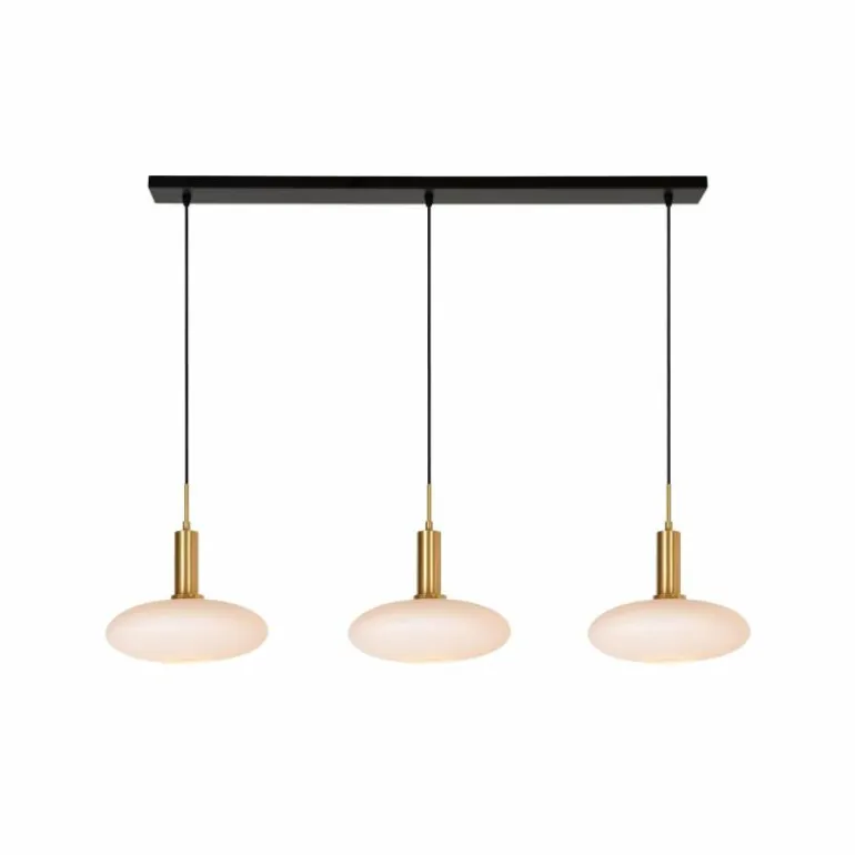 Suspension Lucide SINGALA Or, Laiton, 3 lumières