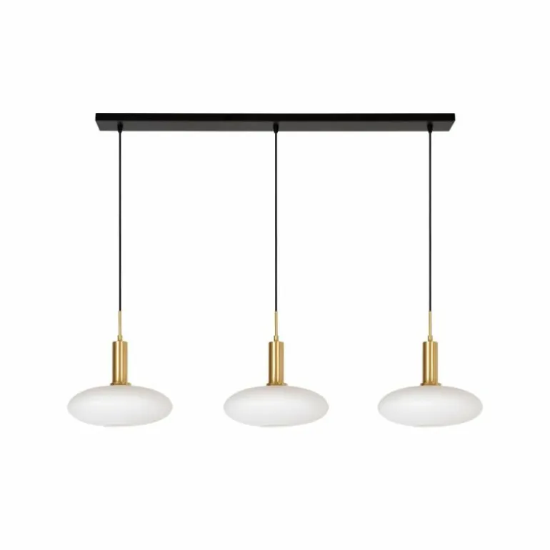 Suspension Lucide SINGALA Or, Laiton, 3 lumières