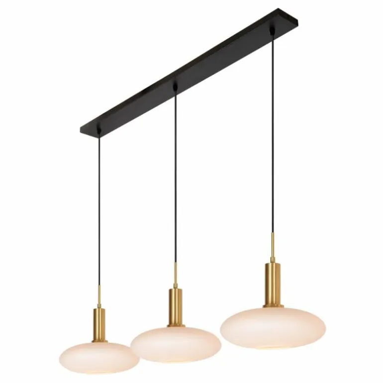 Suspension Lucide SINGALA Or, Laiton, 3 lumières