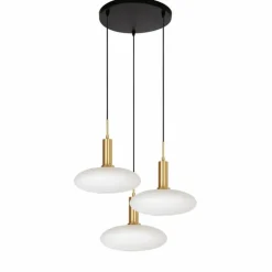 Suspension Lucide SINGALA Or, Laiton, 3 lumières