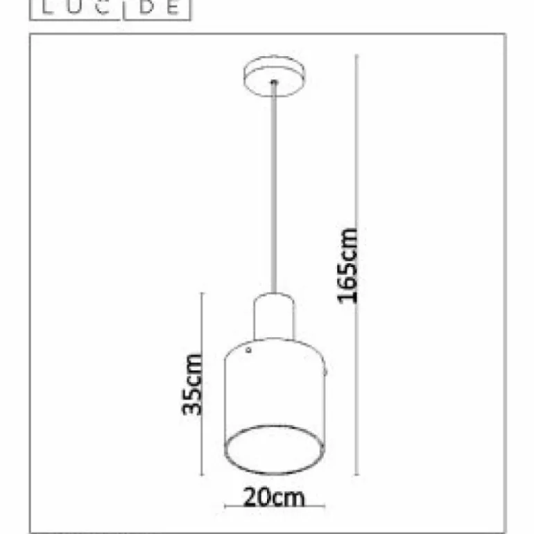 Suspension Lucide TOLEDO Cuivre, 1 lumière