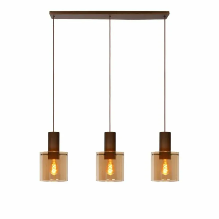 Suspension Lucide TOLEDO Cuivre, 3 lumières