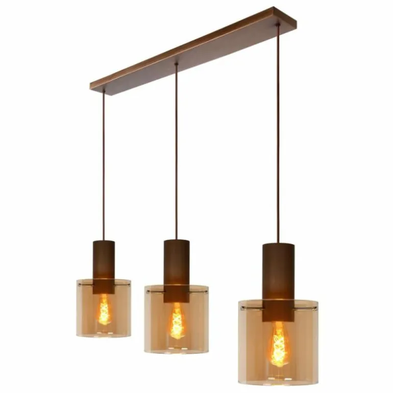Suspension Lucide TOLEDO Cuivre, 3 lumières