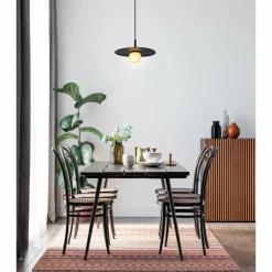 Suspension Lucide TOPHER Noir, 1 lumière