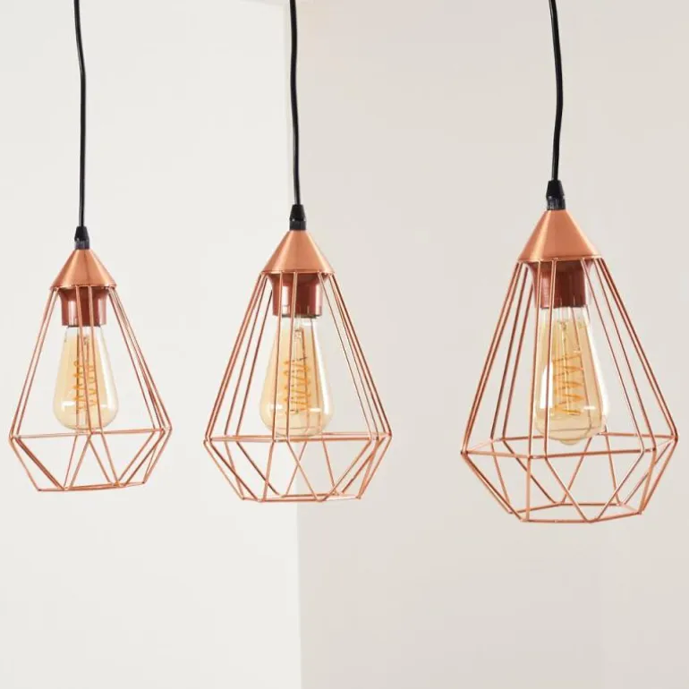 Suspension Lyssons Noir, 3 lumières