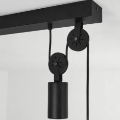 Suspension Manacales Noir, 2 lumières