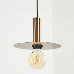 Suspension Mano Laiton, Noir, 1 lumière