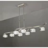 Suspension Mantra Cuadrax Nickel mat, 8 lumières