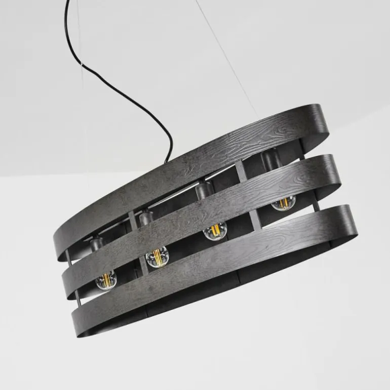 Suspension Maracoa Noir, 4 lumières