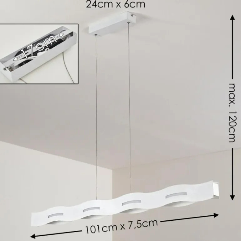 Suspension Nagold LED Blanc, 1 lumière