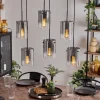 Suspension Parane Clair, Fumé, 6 lumières