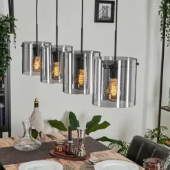 Suspension Parane Fumé, 4 lumières