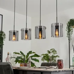 Suspension Parane Fumé, 4 lumières