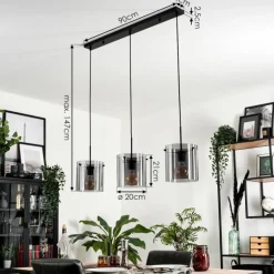 Suspension Parane Fumé, 3 lumières