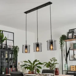 Suspension Parane Fumé, 3 lumières