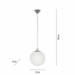Suspension Paul Neuhaus BOLO Argenté, 1 lumière