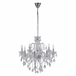 Suspension Paul Neuhaus GRACIA Transparent, 8 lumières