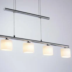 Suspension Paul Neuhaus HYDRA LED Acier brossé, 5 lumières