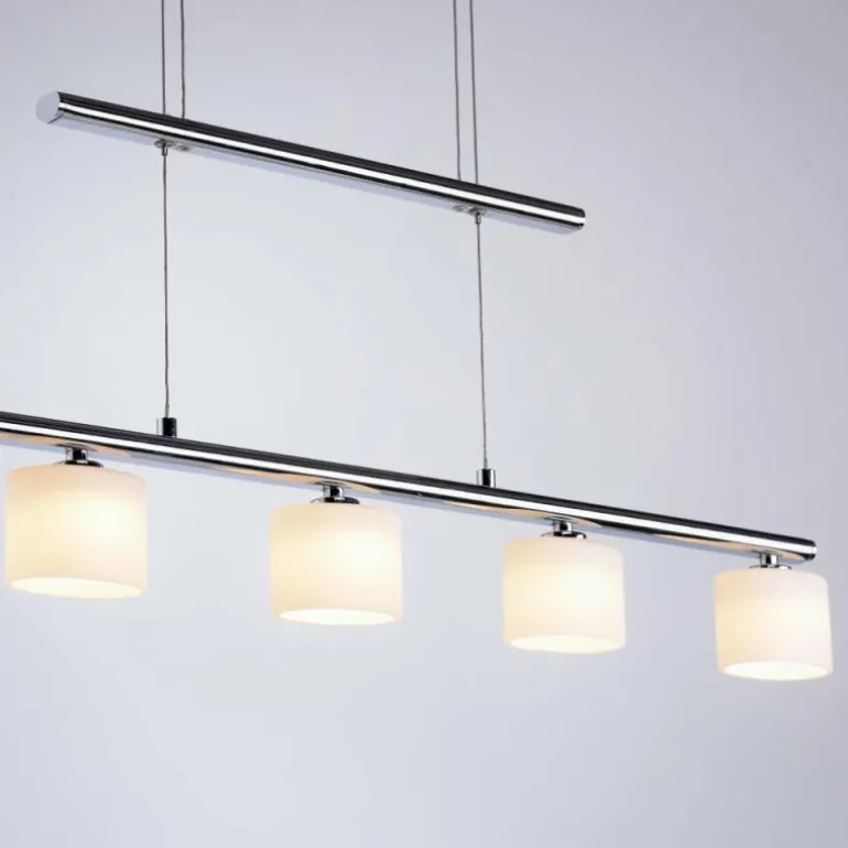 Suspension Paul Neuhaus HYDRA LED Acier brossé, 5 lumières