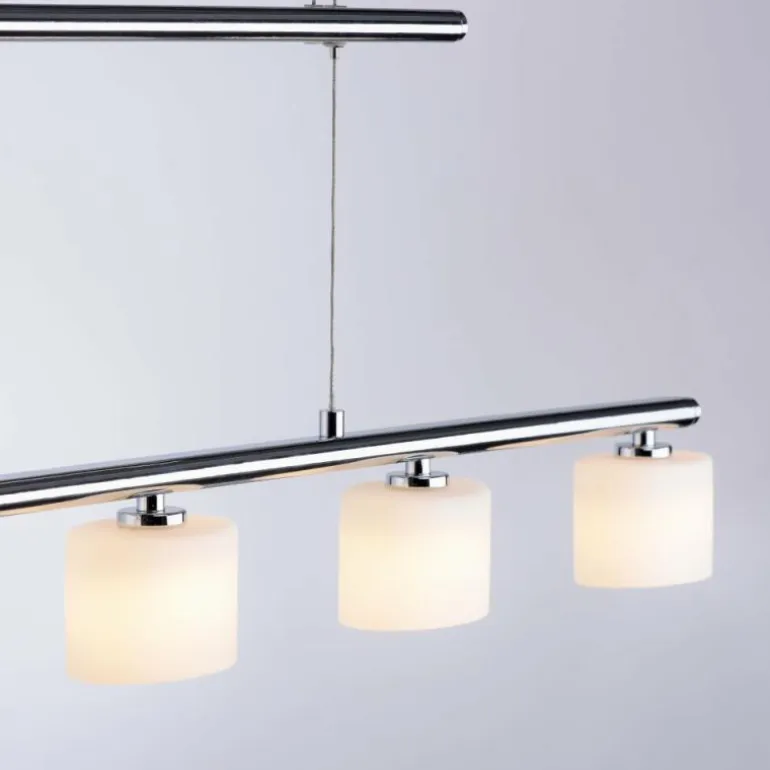 Suspension Paul Neuhaus HYDRA LED Acier brossé, 5 lumières